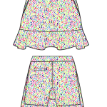 Fishers Flounce Skort in Mimi Multi