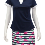 Devon Polo in Navy w/ White