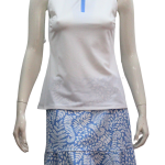 Delray Sleeveless Top in White w/ Peri