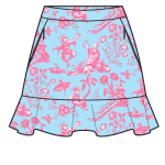 Fishers Flounce Skort in Pippa Sky