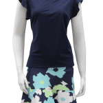 Marion Flutter Top in Navy