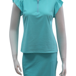 Marion Flutter Top in Aqua