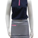 The Pinehurst Skort in Navy Stripe w/ Pink