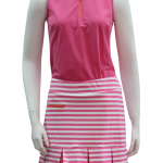The Pinehurst Skort in Pink Stripe w/ Melon